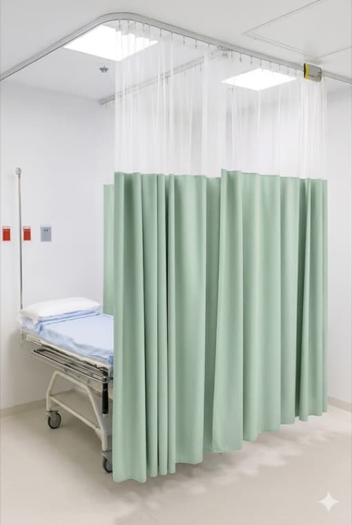 Cortina hospitalaria color Verde Quirúrgico — MEDIVANG